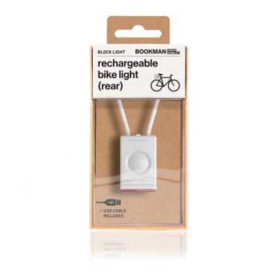 Przednia lampka rowerowa Bookman Block Light biała
