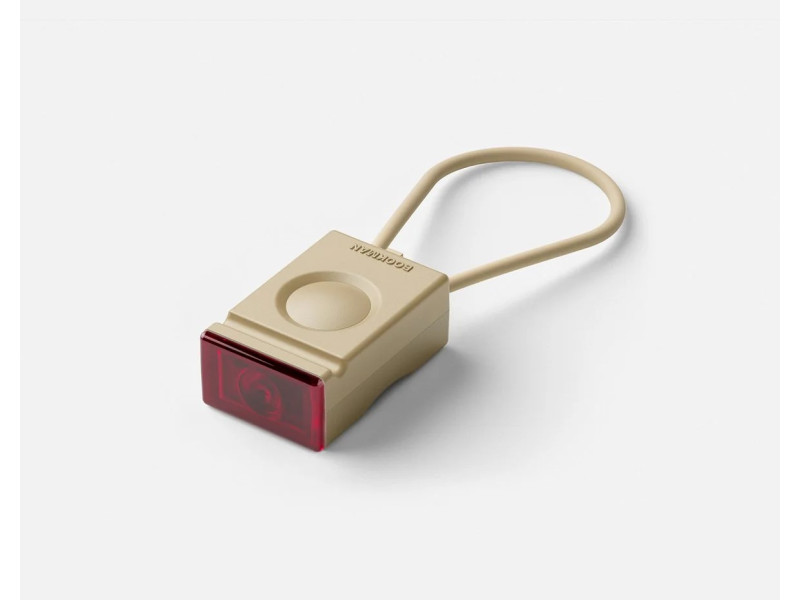 Tylna lampka rowerowa Bookman Block Light beżowa