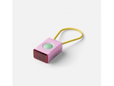Tylna lampka rowerowa Bookmna Block Light różowo-zielona
