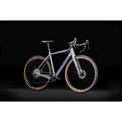 Rower Gravel Kross Esker 7.0 szaro-granatowo połysk 2025