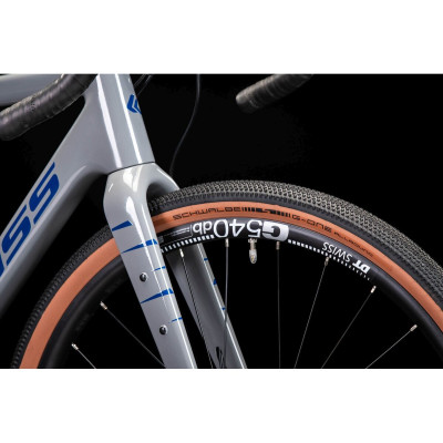 Rower Gravel Kross Esker 7.0 szaro-granatowo połysk 2025