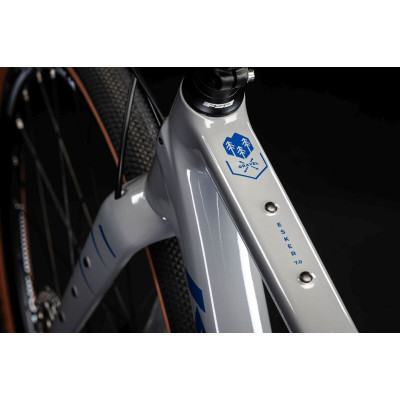 Rower Gravel Kross Esker 7.0 szaro-granatowo połysk 2025