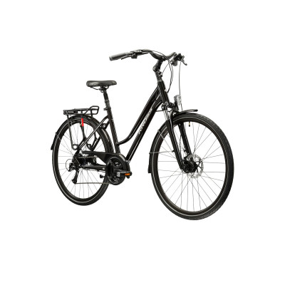 Rower Trekkingowy Kross Trans 4.0 damski czarno-srebrny połysk