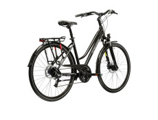 Rower Trekkingowy Kross Trans 4.0 damski czarno-srebrny połysk