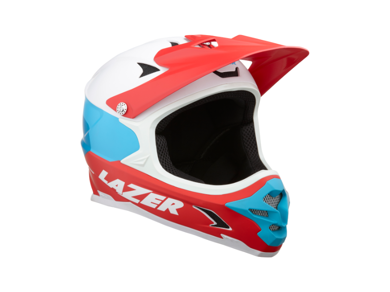 Kask Lazer Phoenix+ mat biało-niebiesko-czerwony