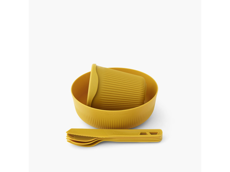 Zestaw naczyń dla jednej osoby Sea to Summit Passage żółty