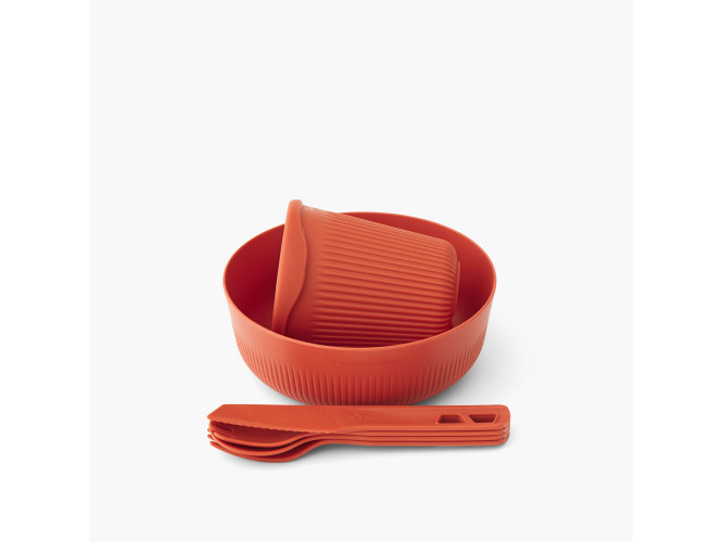 Zestaw naczyń dla jednej osoby Sea to Summit Passage pomarańczowy