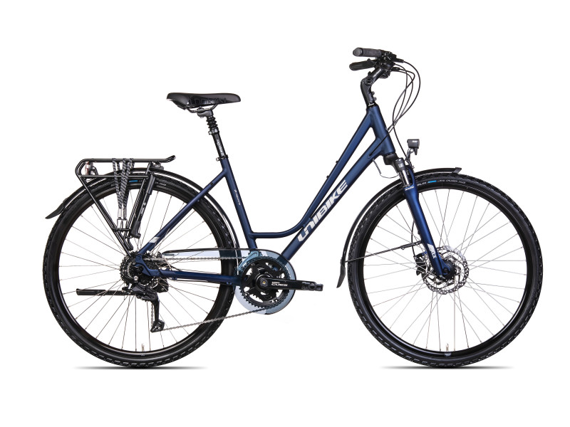 Rower trekkingowy Unibike Voyager damski granatowy 2025