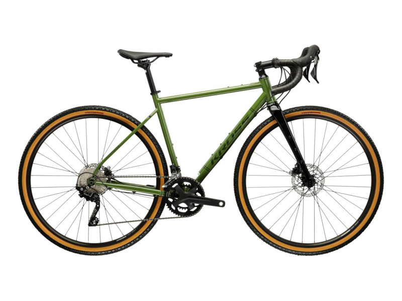 Rower Gravel Kross Esker 4.0 zielono-czarny połysk 2025