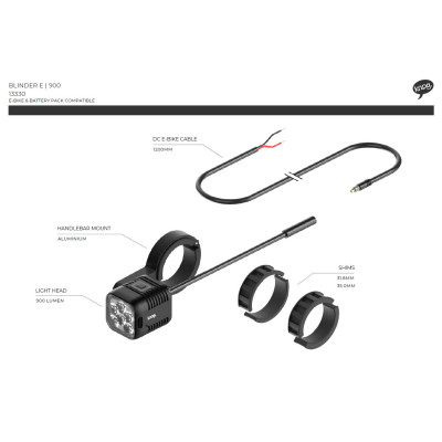 Przednia lampka rowerowa Knog Blinder E 900