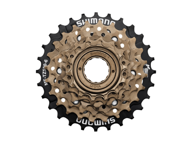 Wolnobieg wielorzędowy Shimano MF-TZ500-6 6 rzędów 14–16–18–21–24–28T bez osłoną szprych