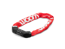 Zapięcie rowerowe łańcuchowe na kod woom lokki czerwone