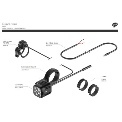 Lampka do roweru elektrycznego Knog Blinder E1300