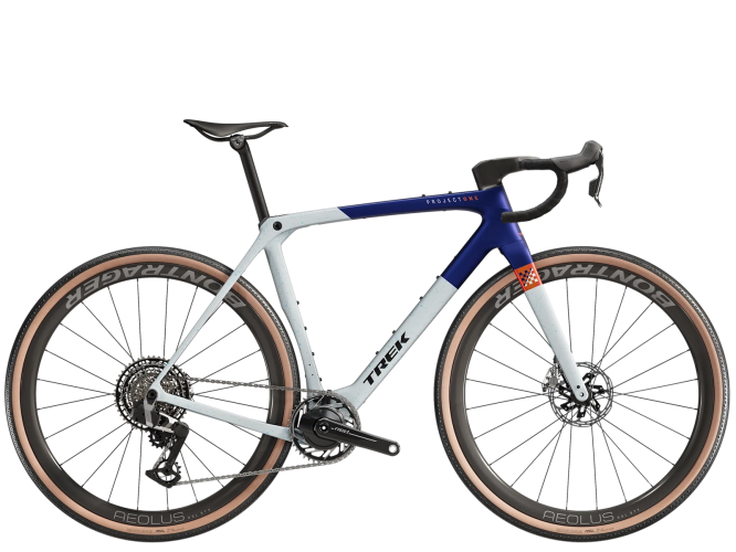 Rower Gravel Trek Checkmate SLR 7 AXS matte hex blue/plasma grey pearl