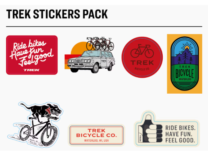 Zestaw naklejek Trek Stickers